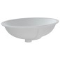 vidaXL Lavabo de baño ovalado cerámica blanco 56x41x20 cm vidaXL Lavabo de baño ovalado cerámica blanco 56x41x20 cm