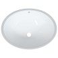 vidaXL Lavabo de baño ovalado cerámica blanco 56x41x20 cm vidaXL Lavabo de baño ovalado cerámica blanco 56x41x20 cm