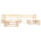 vidaXL Set de muebles de palés para jardín 4 piezas madera natural