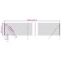 vidaXL Cerca de alambre plateado 1,1x10 m vidaXL Cerca de alambre plateado 1,1x10 m