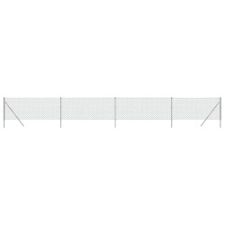 vidaXL Cerca de alambre plateado 0,8x10 m