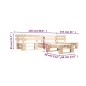 vidaXL Set de muebles de palés para jardín 4 piezas madera natural