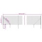 vidaXL Cerca de alambre con pinchos de anclaje gris antracita 0,8x25 m