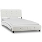vidaXL Cama con colchón cuero sintético blanco 90x200 cm vidaXL Cama con colchón cuero sintético blanco 90x200 cm