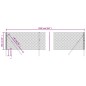vidaXL Cerca de alambre plateado 1x25 m