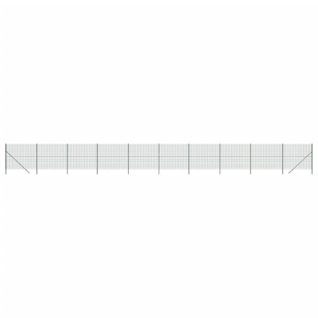 vidaXL Cerca de alambre de acero galvanizado verde 1,4x25 m