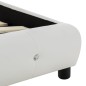 vidaXL Cama con colchón cuero sintético blanco 90x200 cm vidaXL Cama con colchón cuero sintético blanco 90x200 cm
