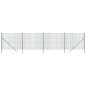 vidaXL Cerca de alambre de acero galvanizado verde 1,6x10 m