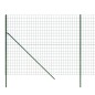 vidaXL Cerca de alambre de acero galvanizado verde 1,6x10 m
