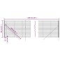 vidaXL Cerca de alambre de acero galvanizado verde 1,6x10 m