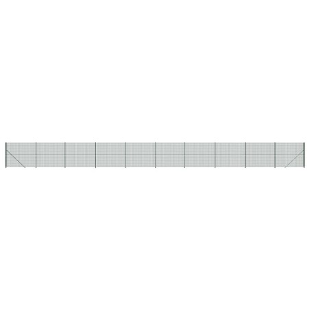 vidaXL Cerca de alambre con brida verde 2x25 m
