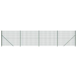 vidaXL Cerca de alambre con brida verde 2x10 m