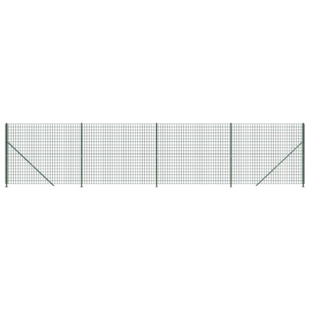 vidaXL Cerca de alambre con brida verde 2x10 m