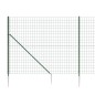 vidaXL Cerca de alambre con pinchos de anclaje verde 2x10 m vidaXL Cerca de alambre con pinchos de anclaje verde 2x10 m