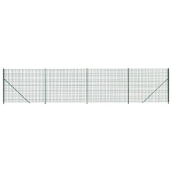 vidaXL Cerca de alambre con brida verde 2,2x10 m