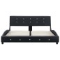 vidaXL Cama con colchón cuero sintético negro 140x200 cm 