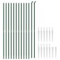 vidaXL Cerca de alambre con pinchos de anclaje verde 1,6x25 m