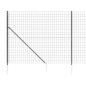 vidaXL Cerca de alambre con pinchos de anclaje gris antracita 1,8x25 m vidaXL Cerca de alambre con pinchos de anclaje gris antracita 1,8x25 m