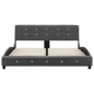 vidaXL Cama con colchón cuero sintético gris 140x200 cm