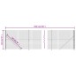 vidaXL Cerca de alambre con brida gris antracita 1,4x25 m vidaXL Cerca de alambre con brida gris antracita 1,4x25 m