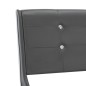 vidaXL Cama con colchón cuero sintético gris 140x200 cm