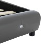 vidaXL Cama con colchón cuero sintético gris 140x200 cm