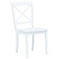 vidaXL Sillas de comedor 6 unidades madera maciza de caucho blanco