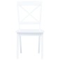 vidaXL Sillas de comedor 6 unidades madera maciza de caucho blanco