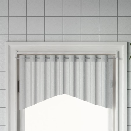 vidaXL Rieles de cortina 2 uds aluminio blanco y plateado 90-135 cm
