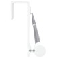 vidaXL Rieles de cortina 2 uds aluminio blanco y plateado 90-135 cm vidaXL Rieles de cortina 2 uds aluminio blanco y plateado 90-135 cm
