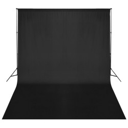 vidaXL Sistema de soporte de telón fondo 500x300 cm negro