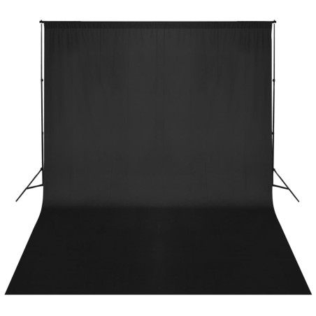 vidaXL Sistema de soporte de telón fondo 500x300 cm negro