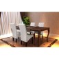 vidaXL Sillas de comedor 4 unidades cuero sintético blanco vidaXL Sillas de comedor 4 unidades cuero sintético blanco