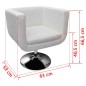 vidaXL Taburetes de cocina 2 unidades cuero artificial blanco vidaXL Taburetes de cocina 2 unidades cuero artificial blanco