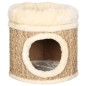 vidaXL Casita para gatos de lujo con cojín hierba marina 33 cm vidaXL Casita para gatos de lujo con cojín hierba marina 33 cm