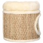 vidaXL Casita para gatos de lujo con cojín hierba marina 33 cm vidaXL Casita para gatos de lujo con cojín hierba marina 33 cm