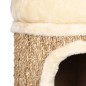 vidaXL Casita para gatos de lujo con cojín hierba marina 33 cm vidaXL Casita para gatos de lujo con cojín hierba marina 33 cm