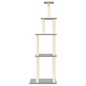 vidaXL Rascador para gatos con postes de sisal gris claro 183 cm vidaXL Rascador para gatos con postes de sisal gris claro 183 cm