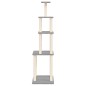 vidaXL Rascador para gatos con postes de sisal gris claro 183 cm vidaXL Rascador para gatos con postes de sisal gris claro 183 cm