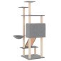 vidaXL Rascador para gatos con postes de sisal gris claro 153 cm vidaXL Rascador para gatos con postes de sisal gris claro 153 cm