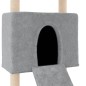 vidaXL Rascador para gatos con postes de sisal gris claro 153 cm vidaXL Rascador para gatos con postes de sisal gris claro 153 cm