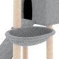 vidaXL Rascador para gatos con postes de sisal gris claro 153 cm vidaXL Rascador para gatos con postes de sisal gris claro 153 cm