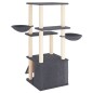 vidaXL Rascador para gatos con postes de sisal gris oscuro 133 cm vidaXL Rascador para gatos con postes de sisal gris oscuro 133 cm