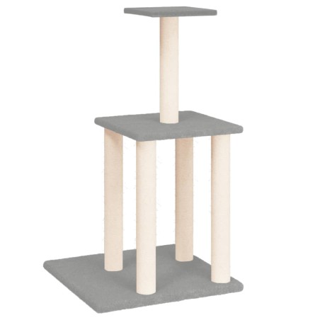 vidaXL Rascador para gatos con postes de sisal gris claro 85,5 cm