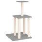 vidaXL Rascador para gatos con postes de sisal gris claro 85,5 cm vidaXL Rascador para gatos con postes de sisal gris claro 85,5 cm