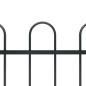 vidaXL Valla de jardín con puntas de aro acero negro 8,5x0,8 m vidaXL Valla de jardín con puntas de aro acero negro 8,5x0,8 m