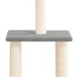 vidaXL Rascador para gatos con postes de sisal gris claro 85,5 cm vidaXL Rascador para gatos con postes de sisal gris claro 85,5 cm