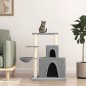 vidaXL Rascador para gatos con postes de sisal gris claro 83 cm vidaXL Rascador para gatos con postes de sisal gris claro 83 cm
