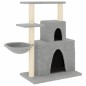 vidaXL Rascador para gatos con postes de sisal gris claro 83 cm vidaXL Rascador para gatos con postes de sisal gris claro 83 cm