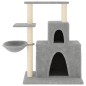 vidaXL Rascador para gatos con postes de sisal gris claro 83 cm vidaXL Rascador para gatos con postes de sisal gris claro 83 cm